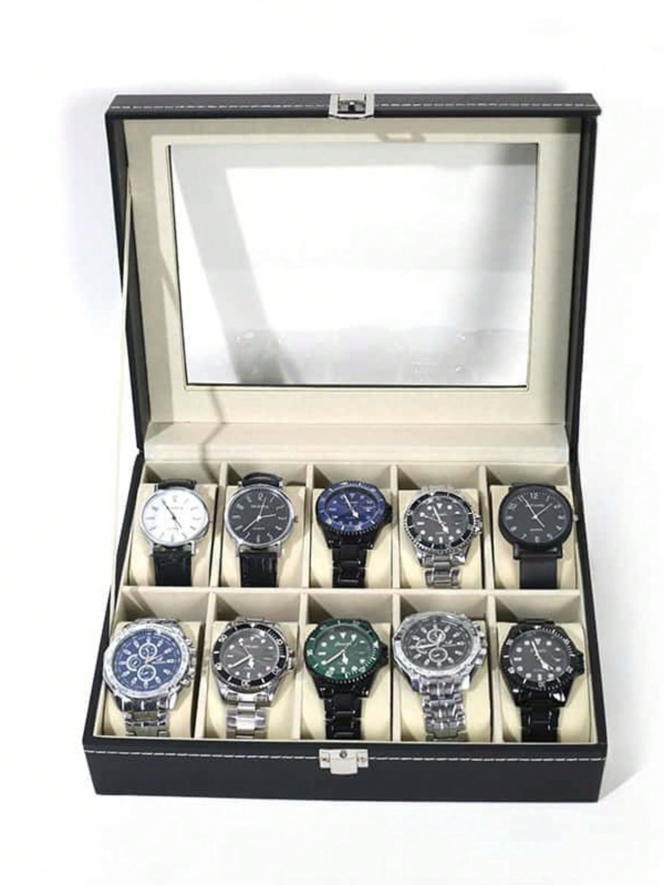 กล่องใส่นาฬิกาหนังพร้อมกุญแจล็ - Watch Display Box บทวิจารณ์และราคา