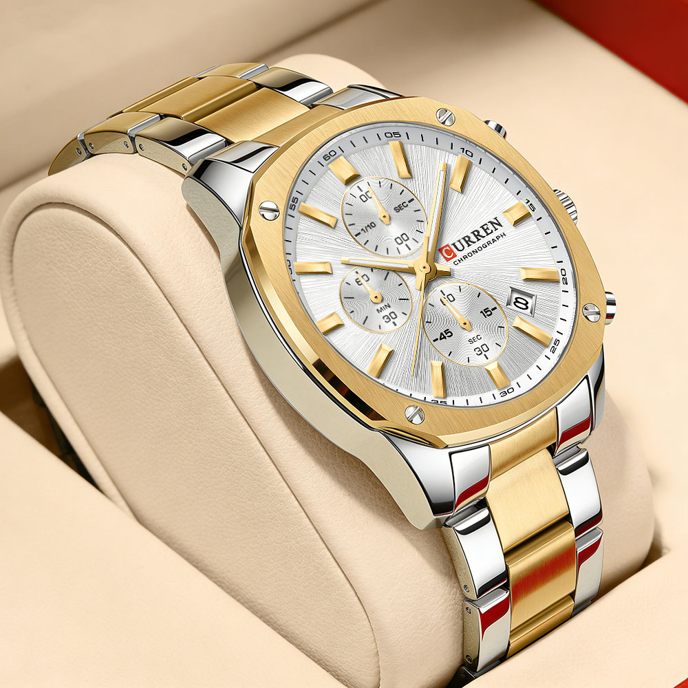 CURREN นาฬิกาสปอร์ตสำหรับผู้ชา - Jewelry For Watches บทวิจารณ์และราคา